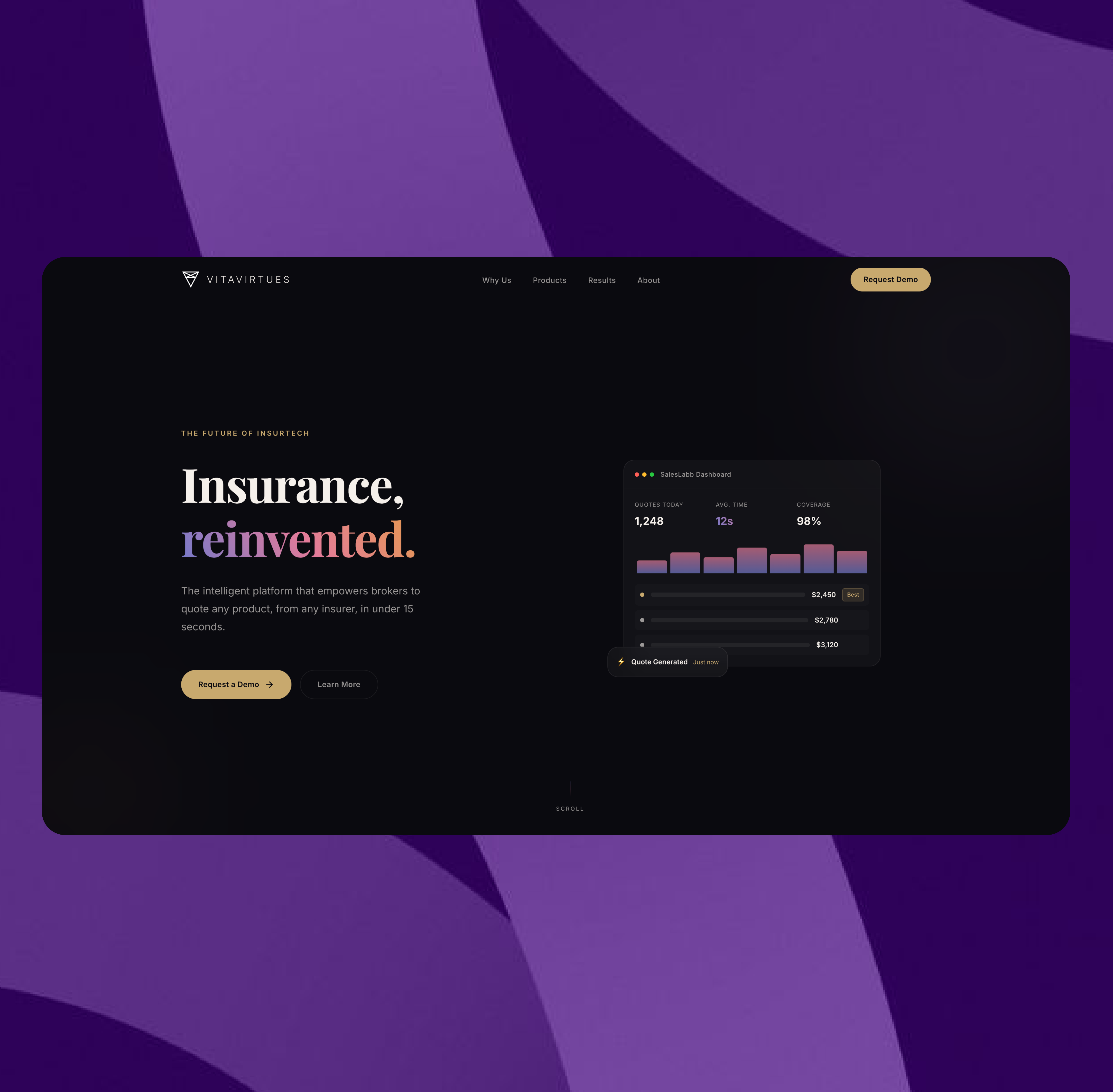 Global Insurance Website - Vita Virtues