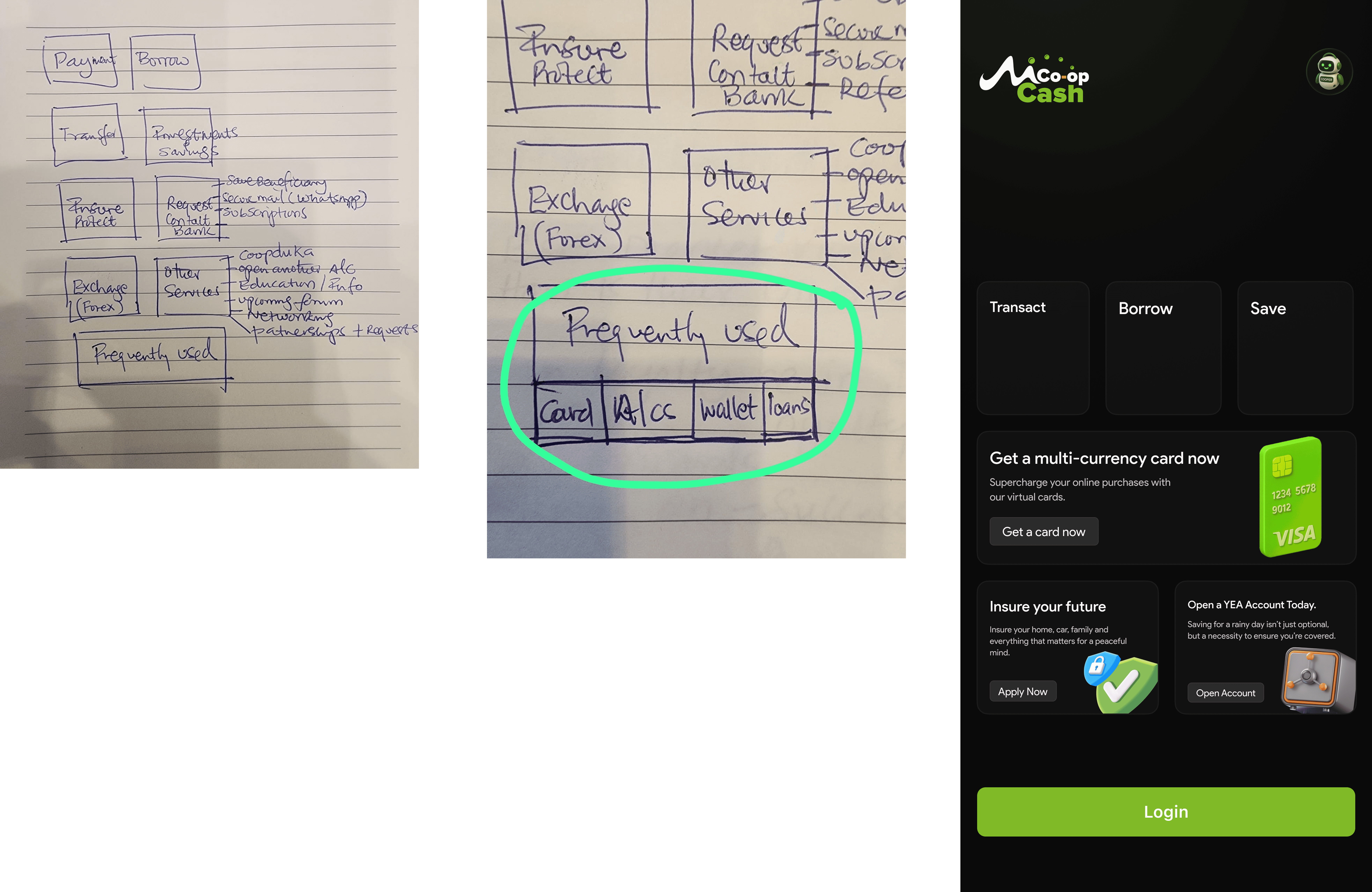 Co-op Bank Redesigned Login Interface