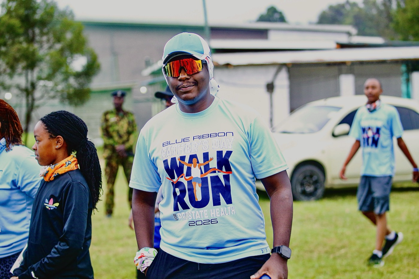 Victor at the Blue Ribbon charity walk and run